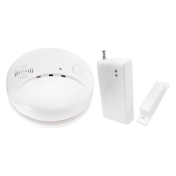 

smart home sensor 433mhz wireless smoke detector fire & gsm magnetic contact window door entry