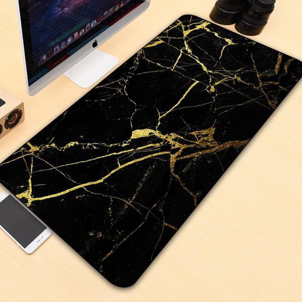

mouse pads & wrist rests gujiaduo black marble texture large pad gamer notebook pc gaming accessories rubber non-slip keyboard mat