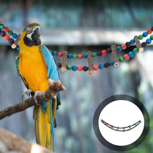 

cords, slings and webbing 1pc hanging parrot bird wooden design biting cage supply