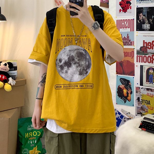 

new for 60-135kg black white loose oversize 2021 men's rock skateboard hip hop t-shirt short sleeves streetwear tees tshirt 1mdy, White;black