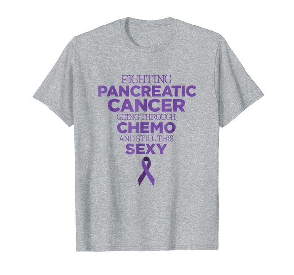 

pancreatic cancer fighter t-shirt for chemotherapy patients, White;black