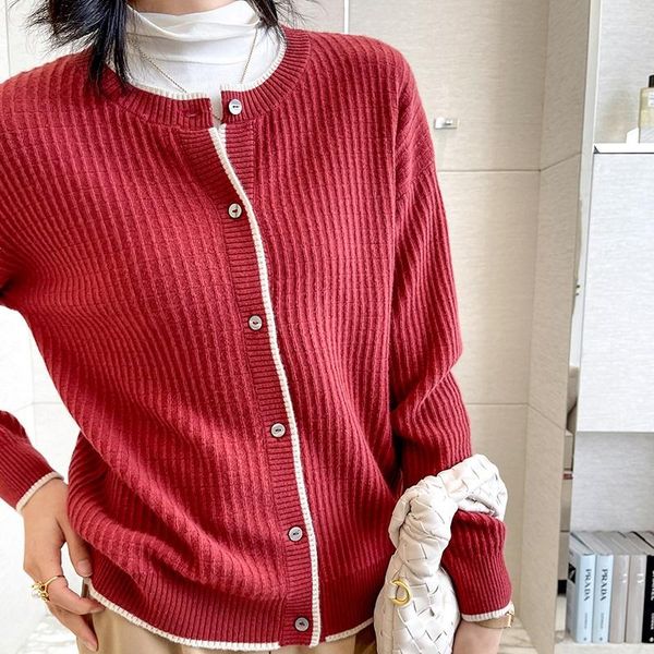 

women's knits & tees cashmere cardigan women coat autumn o-neck collar warm jacket long sleeve soft sweater female standard sweate outw, White