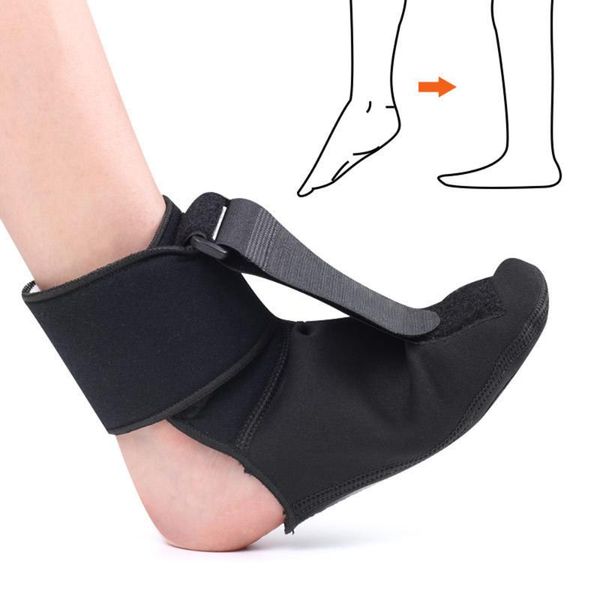 

elbow & knee pads plantar fasciitis night splint adjustable ankle brace foot ortic for arch pain tendonitis, Black;gray