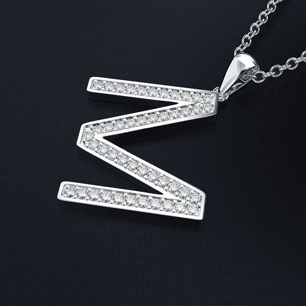 

HBP fashion luxury new Korean simple pendant creative English M series net red versatile women's jewelry popular letter necklace, Silver