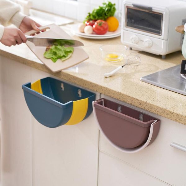 

waste bins bin hanging trash household storage bucket kitchen cabinet door toilet desk box wall mounted