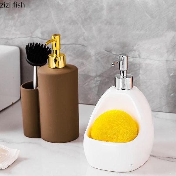 

liquid soap dispenser ceramic lotion bottle disinfectant container home bathroom dual purpose portable hand sanitizer shampoo