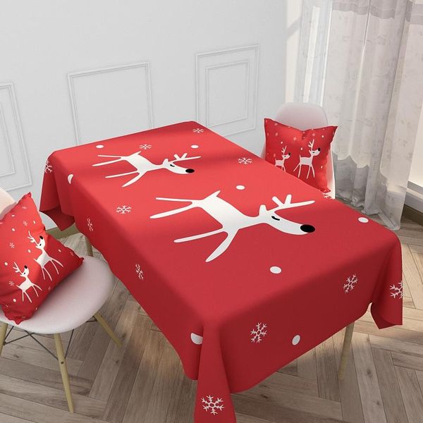

table cloth christmas party year printed polyester tablecloth home decor holiday dining cover picnic mat