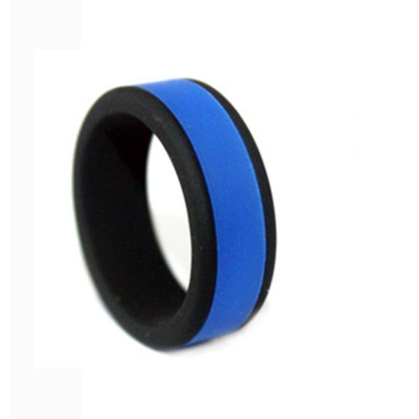 

wedding rings silicone for women, 1 pack diy combination couples bands, rubber 8mm width, 2.7mm thick, Slivery;golden