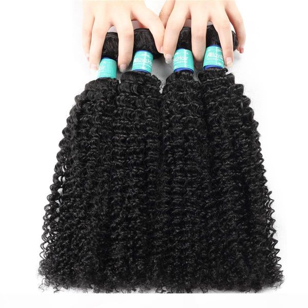 

10a brazilian loose deep human hair bundles 3 4 bundles deals kinky curly indian remy human hair weft extensions deep wave body, Black