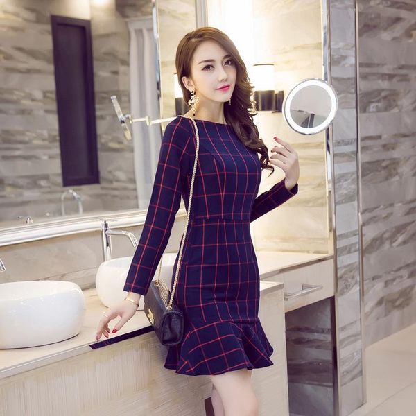 

casual dresses 2021 fashion flower printed women winter dress long sleeve, Black;gray