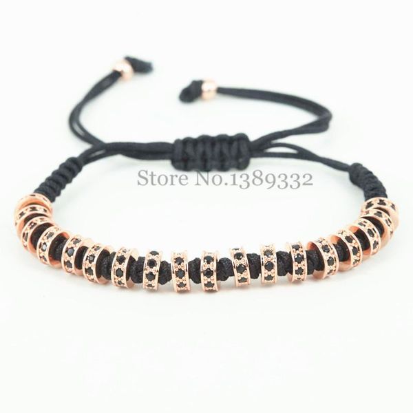 

charm bracelets anil arjandas macrame bracelets,rose gold micro pave black cz sers beads briading bracelet for men jewelry,gift, Golden;silver
