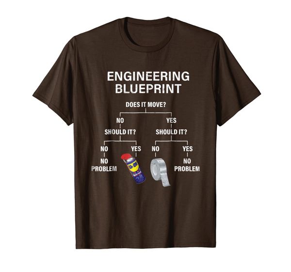 

my engineering blueprint - funny engineer t-shirt, White;black
