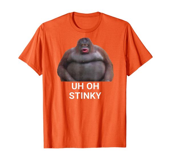 

uh oh stinky poop dank memes le monke t-shirt, White;black