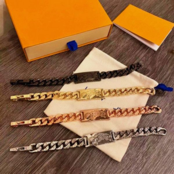 

jewelry fashion design basketball 18k bracelet 361 titanium personality chain men and women bracelet holiday gifts, Black