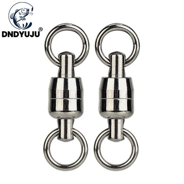 

fishing hooks dndyuju 10/30pcs high strength ball bearing rolling swivel stainless steel solid ring connector accessories