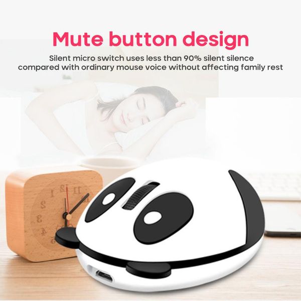 

mice wireless charging panda silent mouse cartoon animal cute bluetooth drop