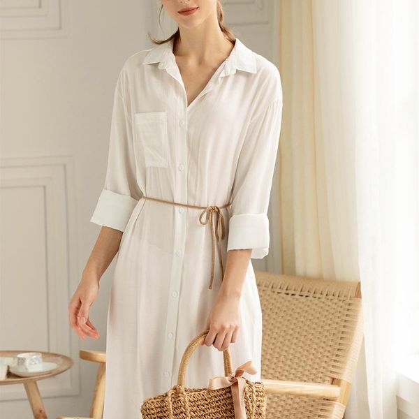 

casual dresses mazefeng 2021 women spring summer female prairie chic elegant dress pleated long white shirt lace up, Black;gray