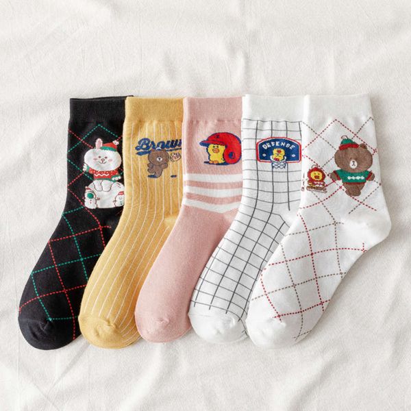

pile cotton lang cartoon plaid diamond four seasons, Black;white