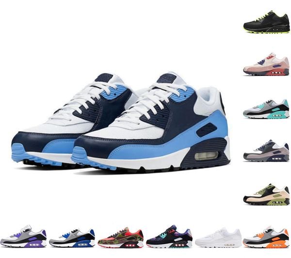 

90 mens running shoes women trainers laser blue hyper grape unc reverse duck camo supernova total orange outdoor sports sneakers