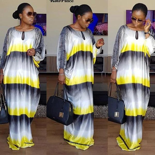 

ethnic clothing plus size african dresses for women dashiki print clothes o neck bat sleeve maix dress robe female partyclub 2021 spring, Red