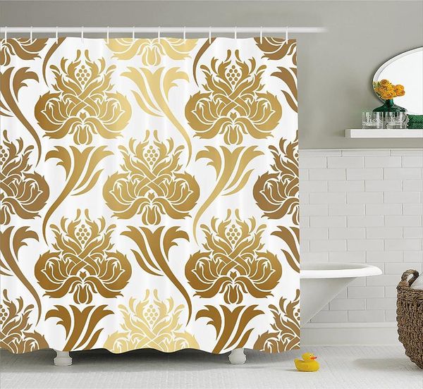 

shower curtains damask curtain ombre abstract image with floral east asian inspired details print waterproof home bathtub decor
