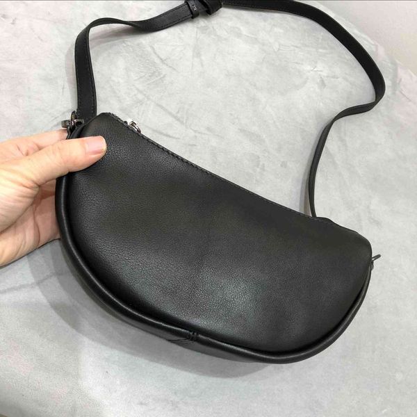 

leather handmade forest head leather single shoulder crossbody bag chest crescent bag (large)