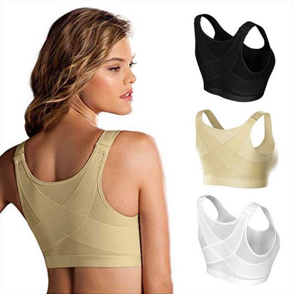 

sport bra women posture corrector padded bra sports support fitness tank bras female yoga push up gym underwear d30, White;black