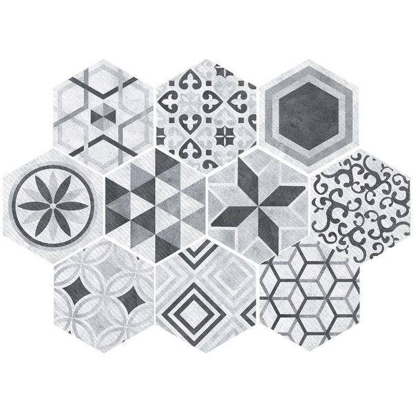 

wall stickers 10 pcs hexagonal creative tiles anti-slip floor