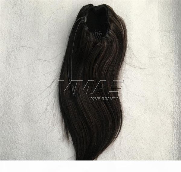 

european hair remy cuticle aligned virgin hair real #27 #613 straight ponytail 120g natural black blonde unprocessed hair extensions