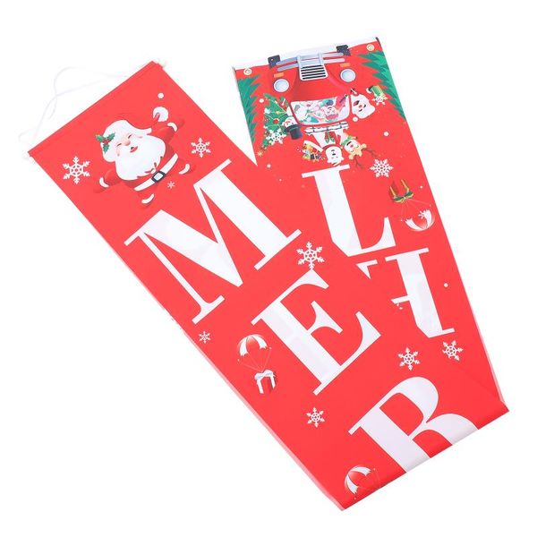 

curtain & drapes 1 pair of christmas door couplet banner xmas decorations