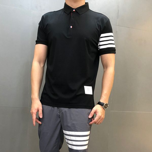 

2021 new brand polo shirt men's summer short sleeve plus size homme clothing casual cotton luxury designer fashion 7jax, White;black