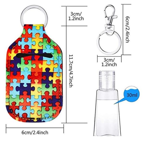

4pc small empty travel bottle refillable containers 30ml cap reusable bottle hand sanitizer keychain carrie jllers
