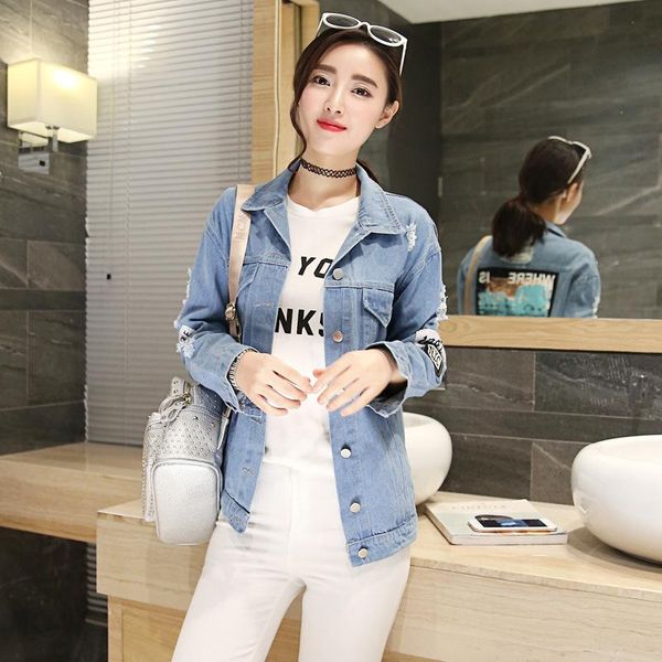 

jacket 2021 autumn new european printed and pasted and american large women's jeans fabric slim fit fashion, Black;brown