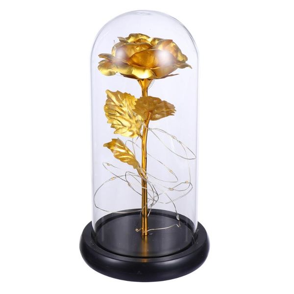 

romantic valentine's day artificial rose atmosphere light with glass cover