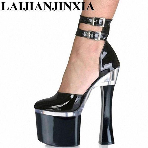 

dress shoes laijianjinxia women's ultra sole 18cm high heel platforms pole dance/ performance / star/ model shoes, wedding, Black
