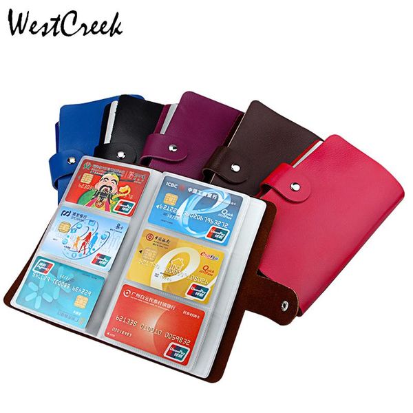 

card holders westcreek brand women hasp holder large capacity id creditcard men pvc business case by 90 slot, Brown;gray