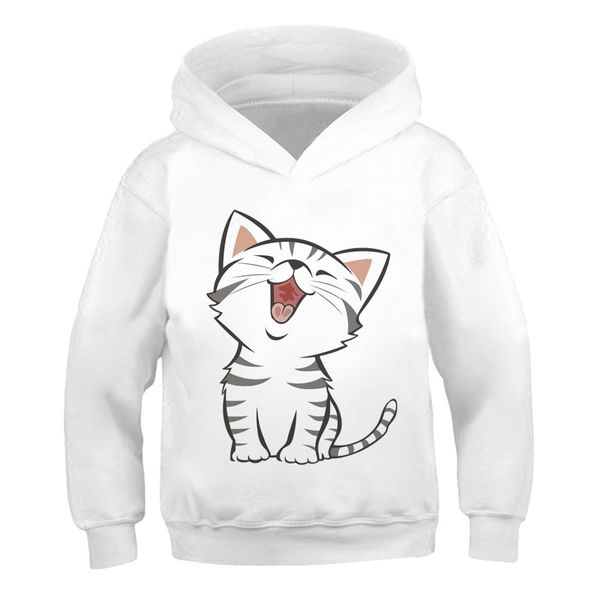 

cute pullover boy autumn winter harajuku big eyes cat printed long sleeve hoodies girl autumn winter sweatshirt, Black