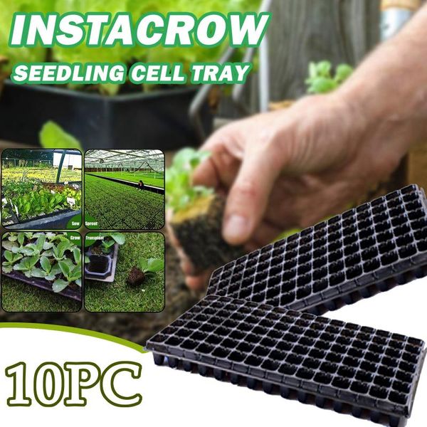 

planters & pots nursery tray bonsai flower pot succulent plants seed grow box 105 cells seedling trays- bpa gardening germination trays