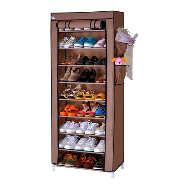 

clothing & wardrobe storage layers 27 pairs shoe rack cover closet cabinet organizer (coffee)
