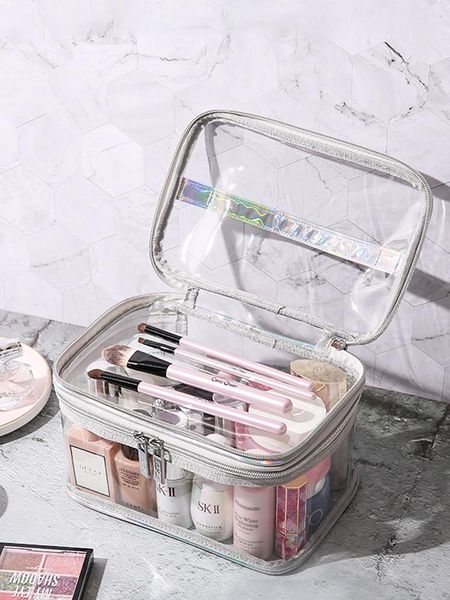 

storage bags included white bag travel transparent waterproof closet plastic kitchen makeup beach bathroom clothes neceser by50sn