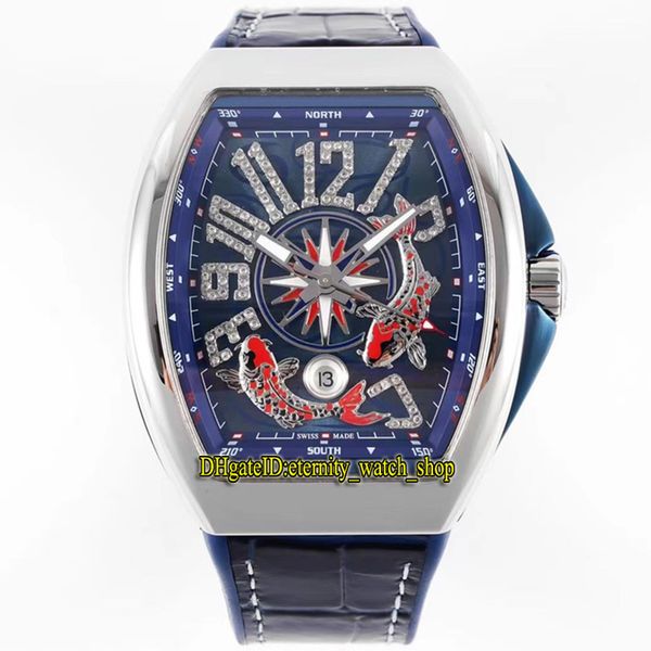 

eternity jewelry watches abf latest products men's collection v 45 yt eta a2824 automatic mechanical 3d pisces diamonds dial iced out m, Slivery;brown