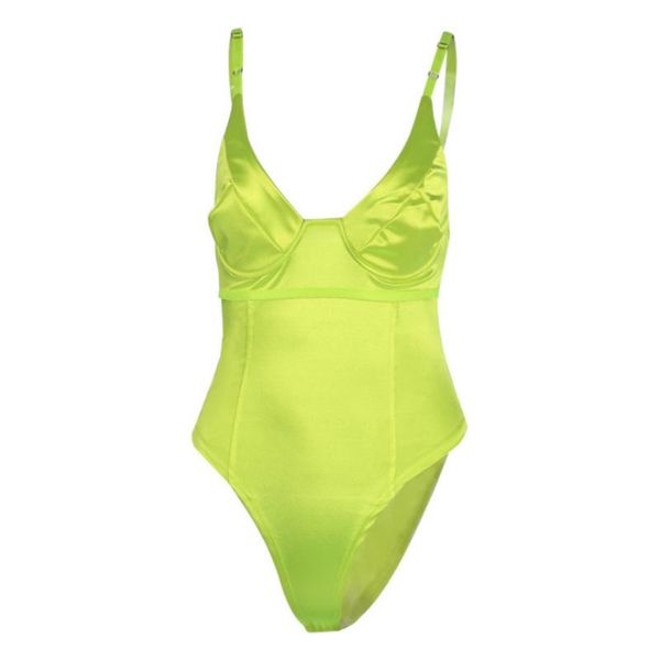 

bustiers & corsets women's neon bodysuit for women teddy lingerie sleeveless sling satin corset daily wear club party, Black;white