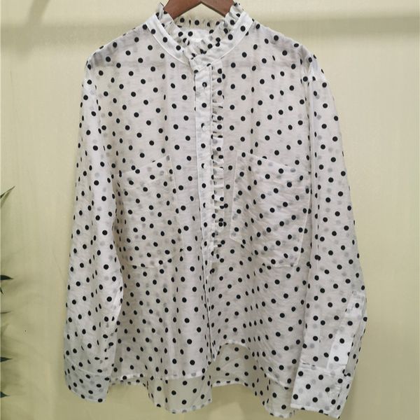 

polka dot french summer sleeve reuniting female shirt 2skr, Gray