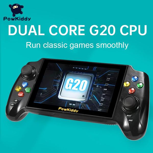 

powkiddy x13 5 inches hd big screen handheld game console double connection tv low price send family children gift