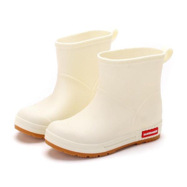 

boots 44 big size love design ankle woman waterproof rubber shoes rain for 2021 solid color female, Black