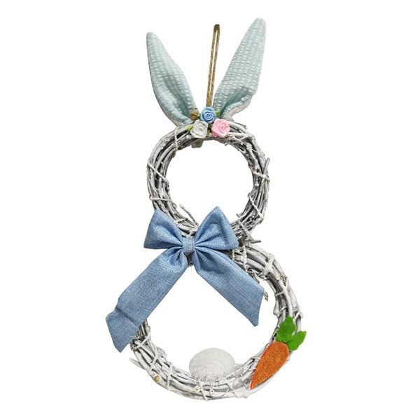 

decorative flowers & wreaths with light handmade rattan wreath pendant christmas easter door hanging garland holiday home decorations