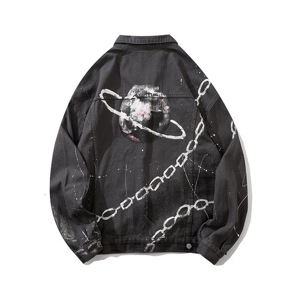 

2021 new casaco casual para homens jaqueta de brim com capuz veaq, Black;brown