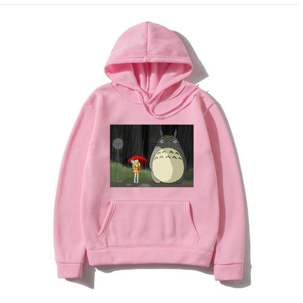 

men's hoodies & sweatshirts japan anime totoro homme pull sweat vetement manga femme capuche oversize sudadera hombre, Black