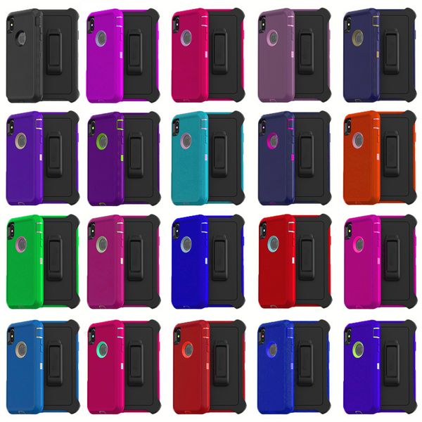 

hybrid robot armor defender designer cell phone case for iphone 12 11 pro xs xr max 8 7 6s plus cases with clip