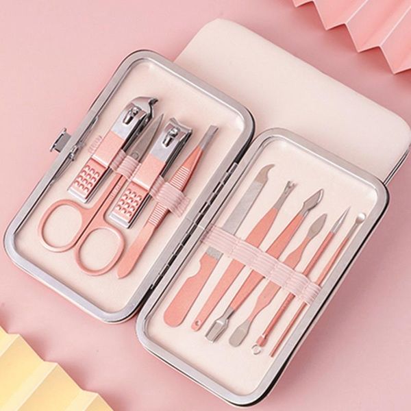 

nail art kits 18/10pcs clippers sets high precision stainless steel cutter pedicure kit file scissors and clipper sttx889